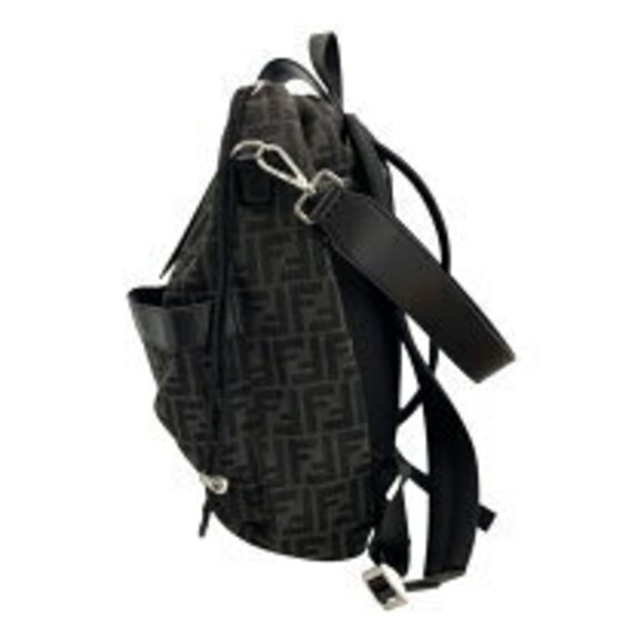 Fendi Zucca Backpack Black Canvas Daypack - Picture 3 of 11